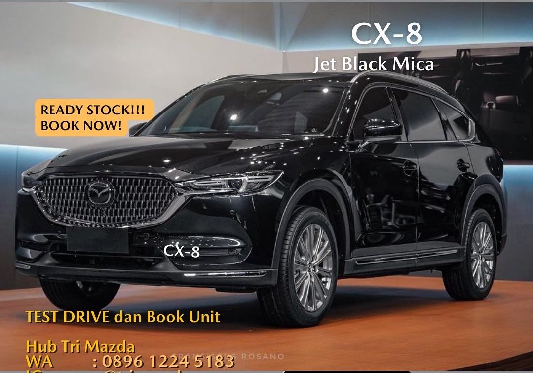 New CX-8 Elite 2022 Jet Black MIca Depan